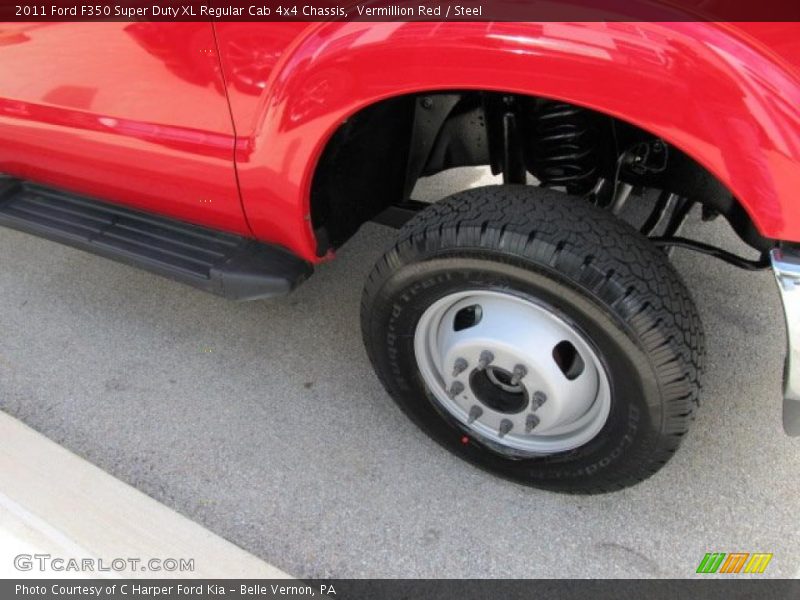 Vermillion Red / Steel 2011 Ford F350 Super Duty XL Regular Cab 4x4 Chassis