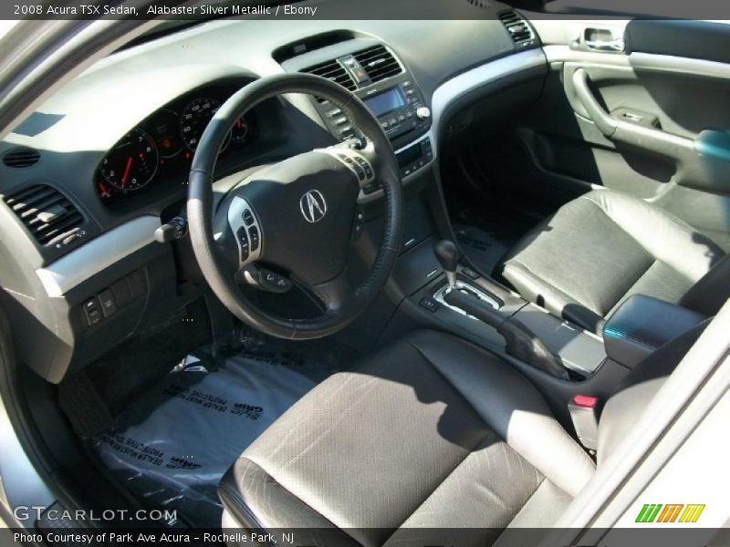 Alabaster Silver Metallic / Ebony 2008 Acura TSX Sedan