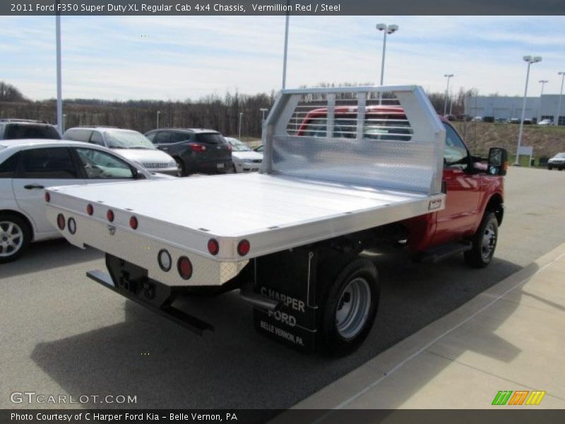 Vermillion Red / Steel 2011 Ford F350 Super Duty XL Regular Cab 4x4 Chassis