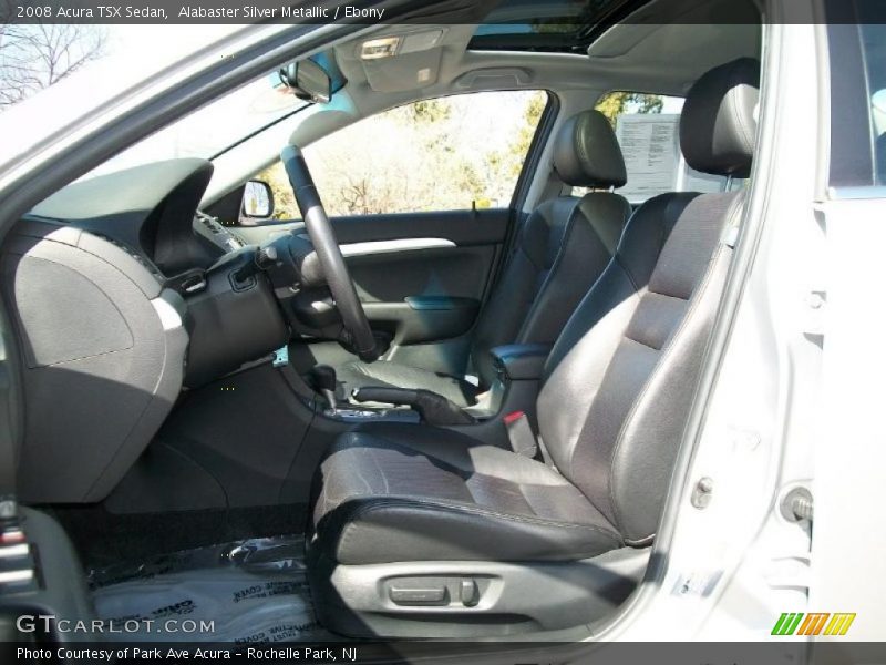 Alabaster Silver Metallic / Ebony 2008 Acura TSX Sedan