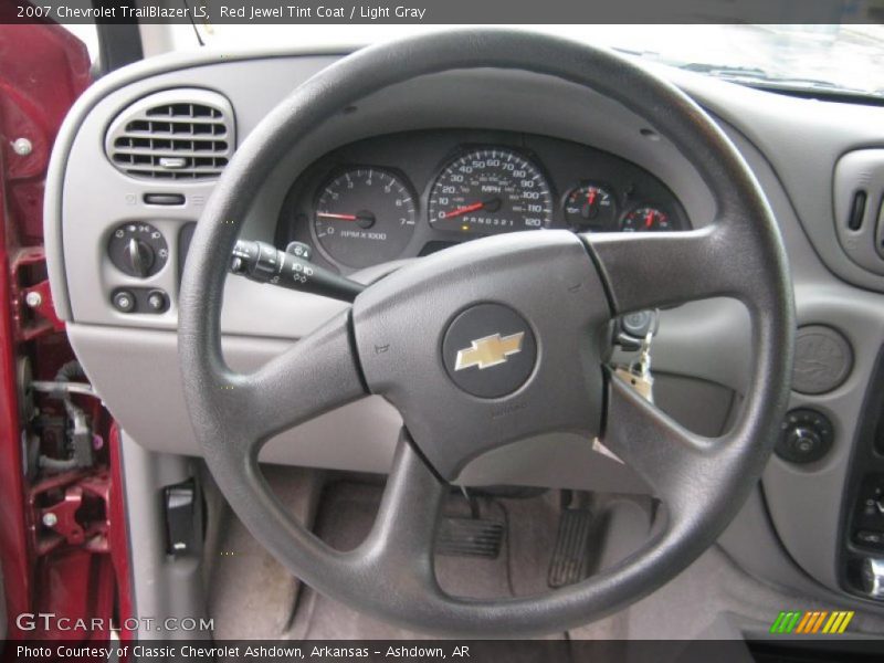 Red Jewel Tint Coat / Light Gray 2007 Chevrolet TrailBlazer LS