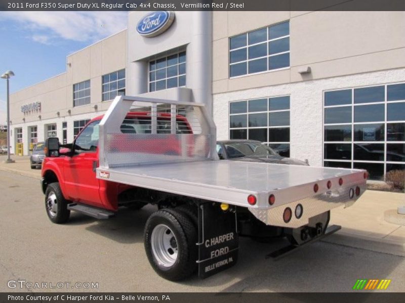 Vermillion Red / Steel 2011 Ford F350 Super Duty XL Regular Cab 4x4 Chassis