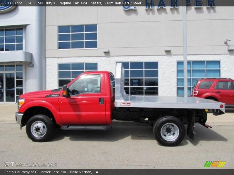 Vermillion Red / Steel 2011 Ford F350 Super Duty XL Regular Cab 4x4 Chassis