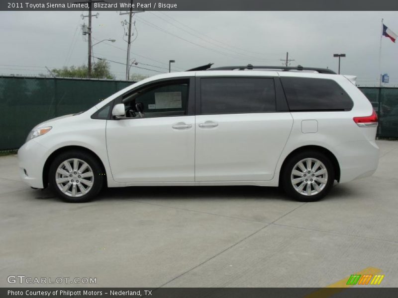 Blizzard White Pearl / Bisque 2011 Toyota Sienna Limited