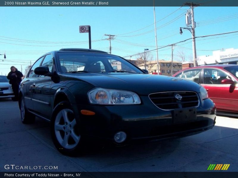 Sherwood Green Metallic / Blond 2000 Nissan Maxima GLE