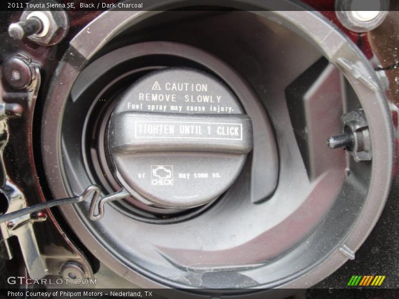 Black / Dark Charcoal 2011 Toyota Sienna SE