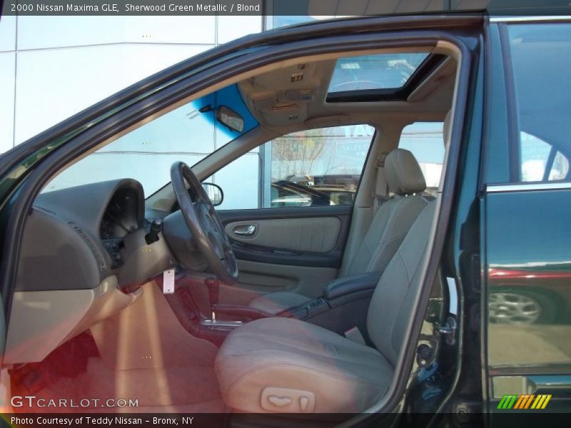 Sherwood Green Metallic / Blond 2000 Nissan Maxima GLE