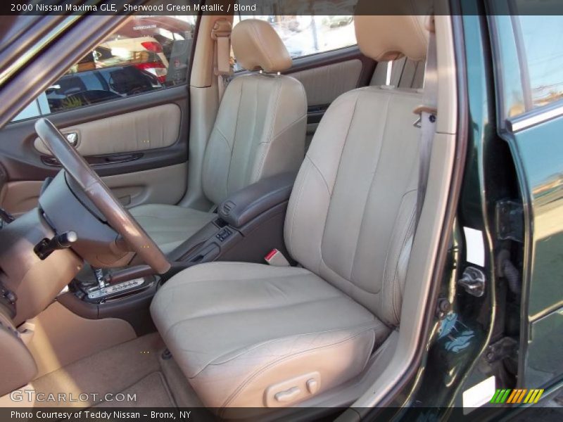 Sherwood Green Metallic / Blond 2000 Nissan Maxima GLE