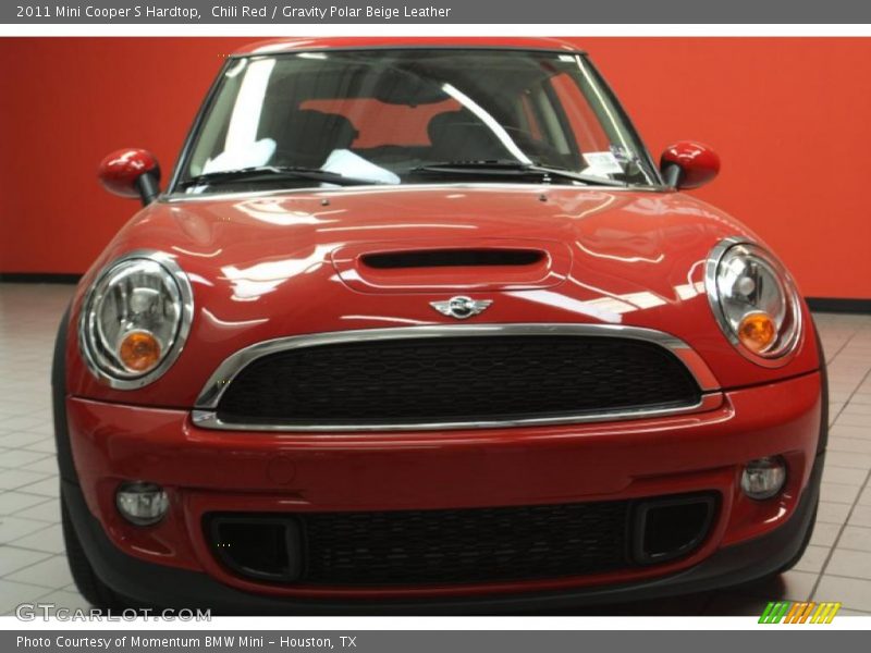 Chili Red / Gravity Polar Beige Leather 2011 Mini Cooper S Hardtop