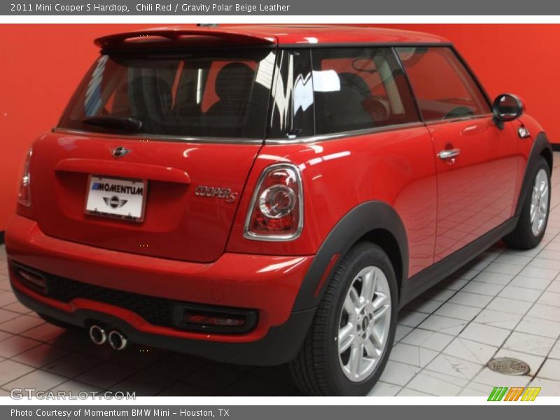 Chili Red / Gravity Polar Beige Leather 2011 Mini Cooper S Hardtop