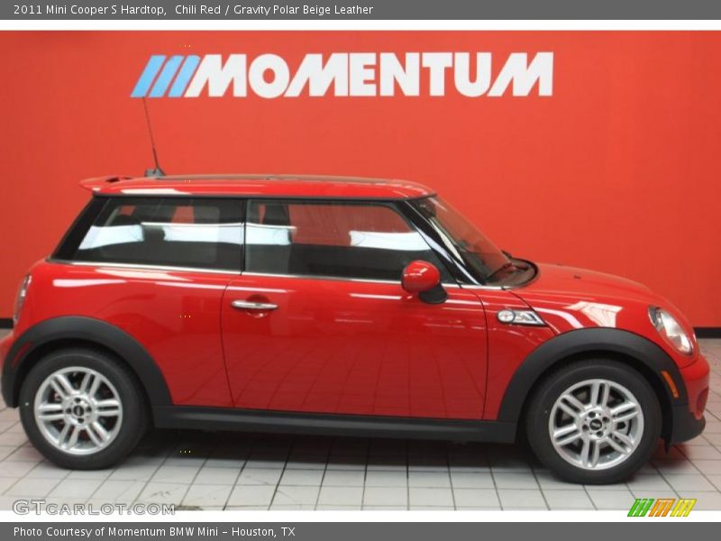 Chili Red / Gravity Polar Beige Leather 2011 Mini Cooper S Hardtop