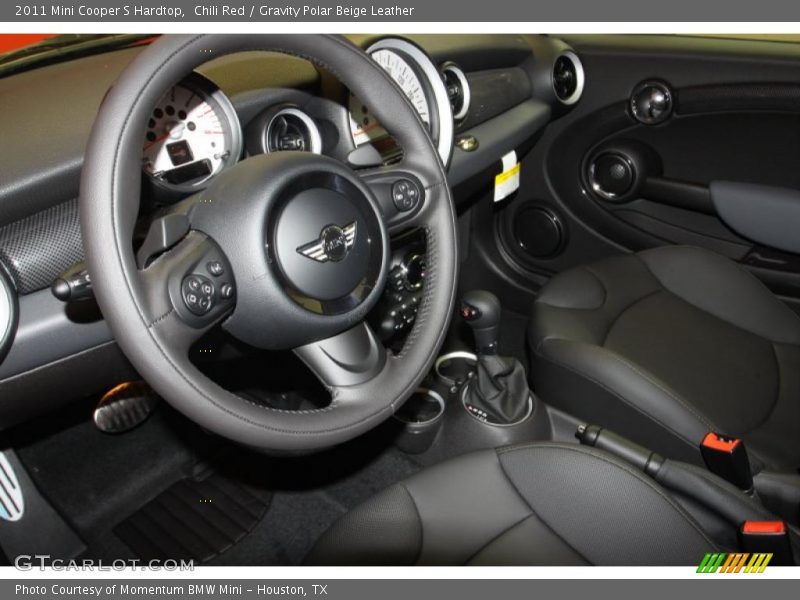 Chili Red / Gravity Polar Beige Leather 2011 Mini Cooper S Hardtop