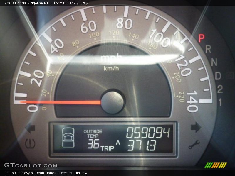 Formal Black / Gray 2008 Honda Ridgeline RTL
