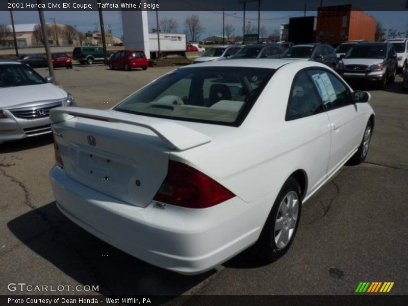Taffeta White / Beige 2001 Honda Civic EX Coupe