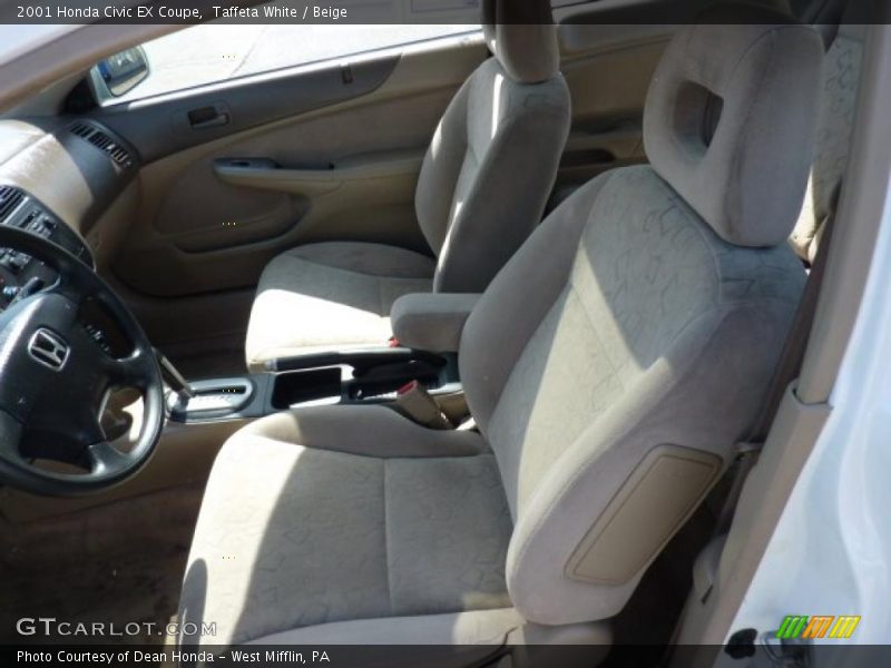 Taffeta White / Beige 2001 Honda Civic EX Coupe