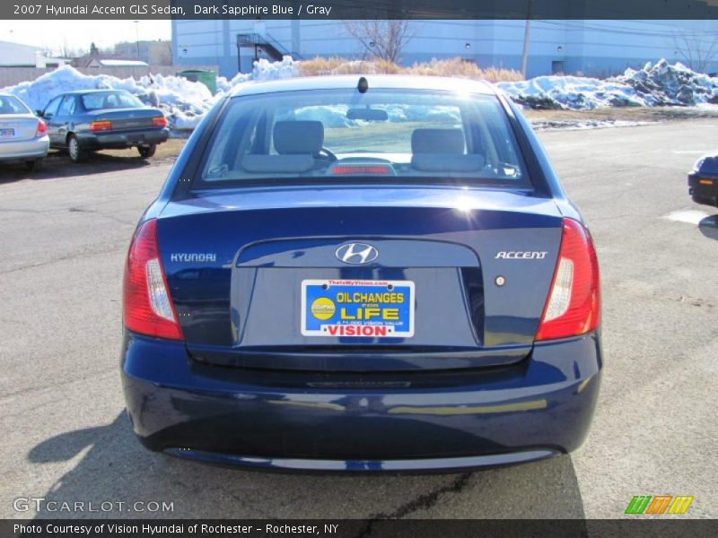 Dark Sapphire Blue / Gray 2007 Hyundai Accent GLS Sedan