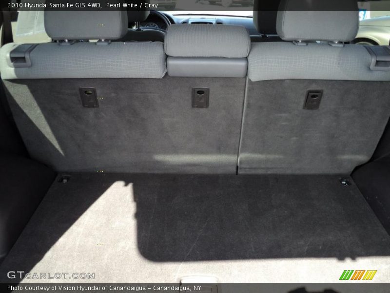 Pearl White / Gray 2010 Hyundai Santa Fe GLS 4WD