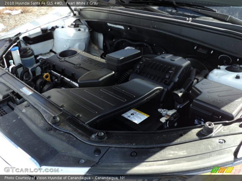 Pearl White / Gray 2010 Hyundai Santa Fe GLS 4WD