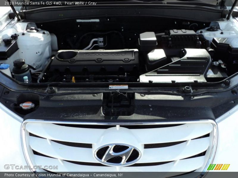 Pearl White / Gray 2010 Hyundai Santa Fe GLS 4WD