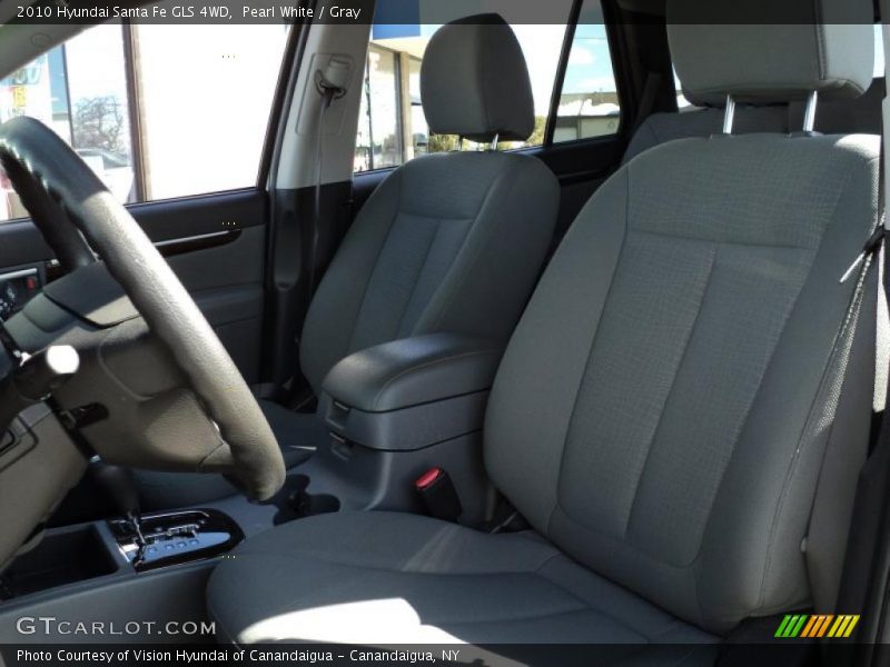 Pearl White / Gray 2010 Hyundai Santa Fe GLS 4WD