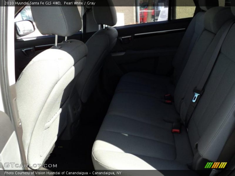 Pearl White / Gray 2010 Hyundai Santa Fe GLS 4WD