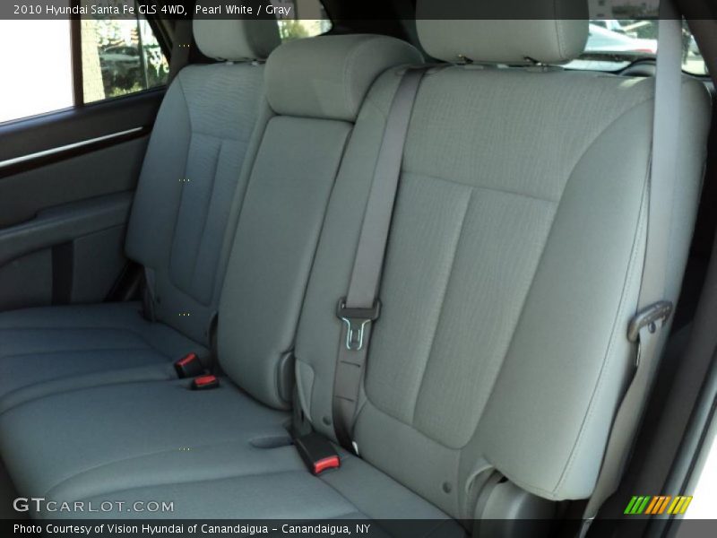 Pearl White / Gray 2010 Hyundai Santa Fe GLS 4WD