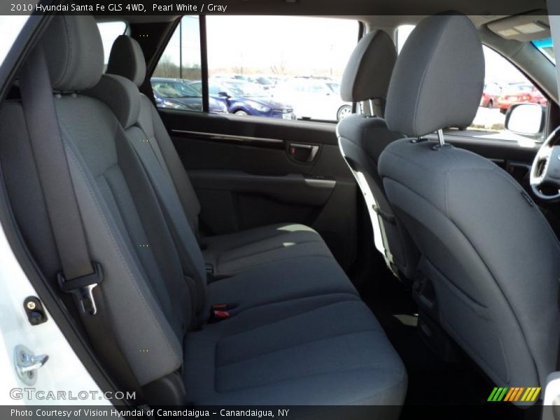 Pearl White / Gray 2010 Hyundai Santa Fe GLS 4WD