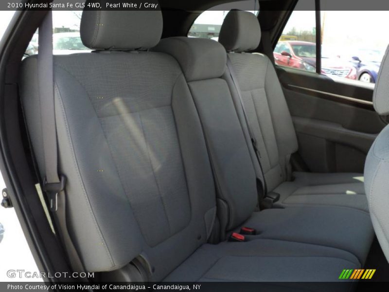 Pearl White / Gray 2010 Hyundai Santa Fe GLS 4WD