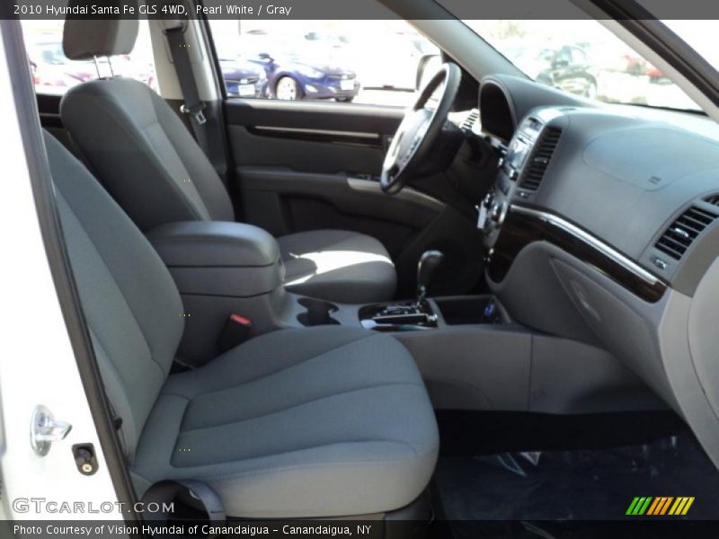 Pearl White / Gray 2010 Hyundai Santa Fe GLS 4WD