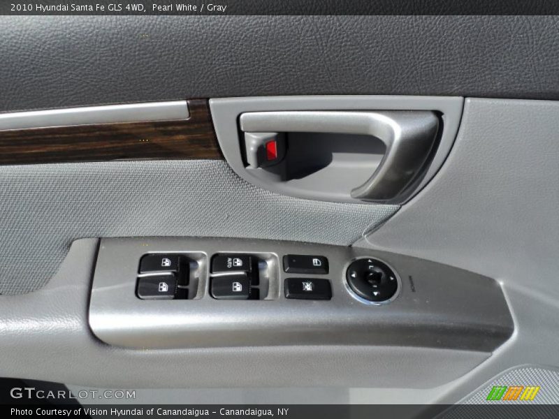 Pearl White / Gray 2010 Hyundai Santa Fe GLS 4WD