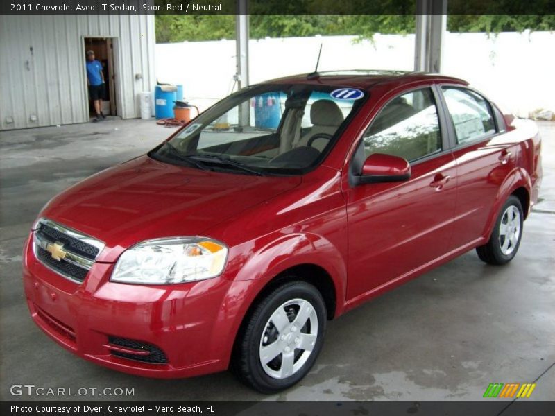 Sport Red / Neutral 2011 Chevrolet Aveo LT Sedan