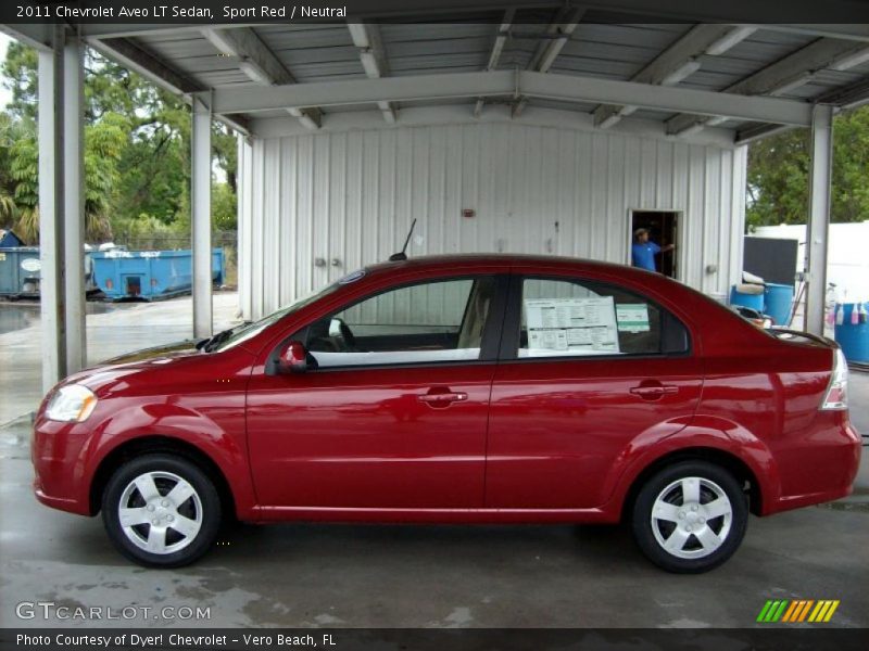 Sport Red / Neutral 2011 Chevrolet Aveo LT Sedan