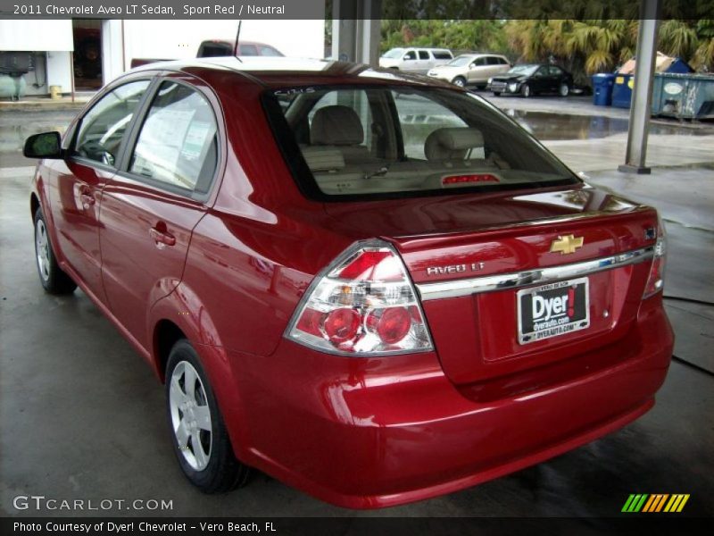 Sport Red / Neutral 2011 Chevrolet Aveo LT Sedan
