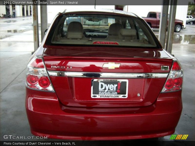Sport Red / Neutral 2011 Chevrolet Aveo LT Sedan