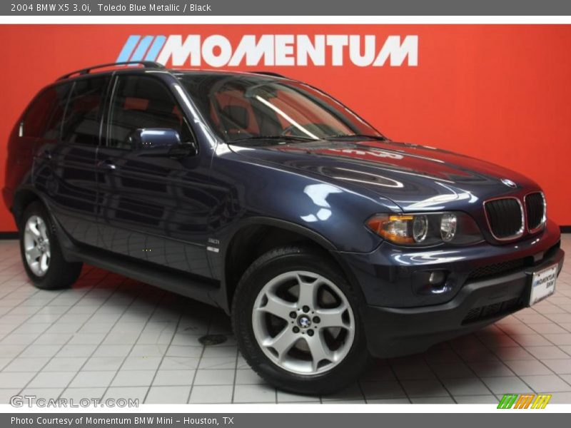 Toledo Blue Metallic / Black 2004 BMW X5 3.0i