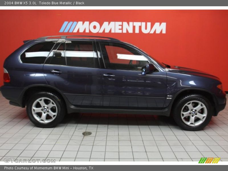 Toledo Blue Metallic / Black 2004 BMW X5 3.0i