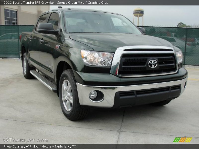 Spruce Green Mica / Graphite Gray 2011 Toyota Tundra SR5 CrewMax