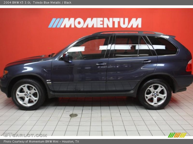 Toledo Blue Metallic / Black 2004 BMW X5 3.0i