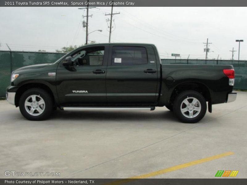 Spruce Green Mica / Graphite Gray 2011 Toyota Tundra SR5 CrewMax