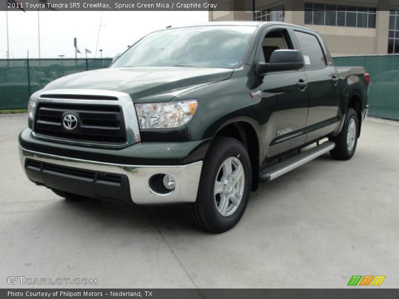 Spruce Green Mica / Graphite Gray 2011 Toyota Tundra SR5 CrewMax