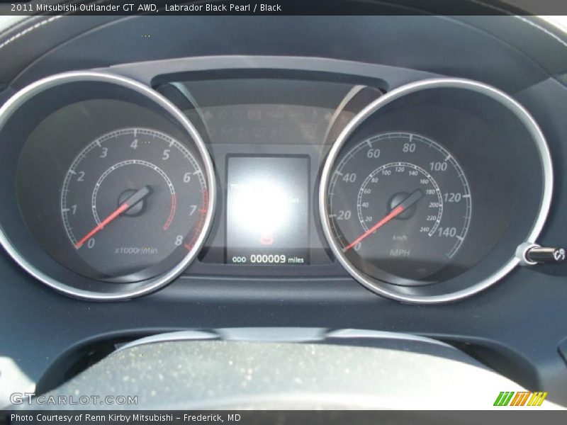 Labrador Black Pearl / Black 2011 Mitsubishi Outlander GT AWD