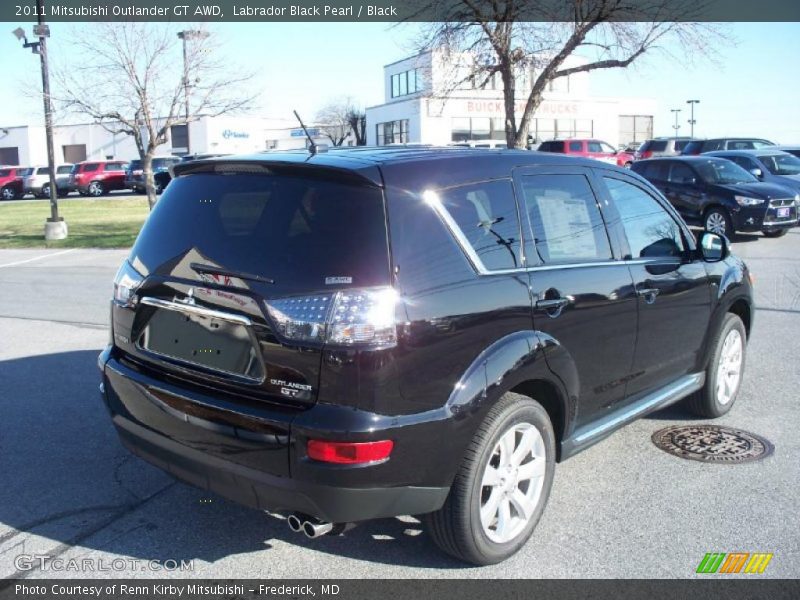 Labrador Black Pearl / Black 2011 Mitsubishi Outlander GT AWD