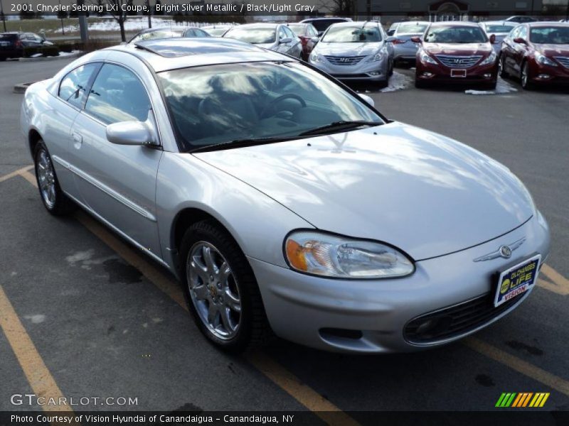 Bright Silver Metallic / Black/Light Gray 2001 Chrysler Sebring LXi Coupe