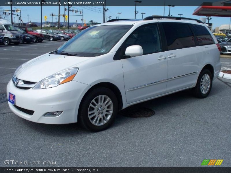Arctic Frost Pearl / Stone 2008 Toyota Sienna Limited AWD