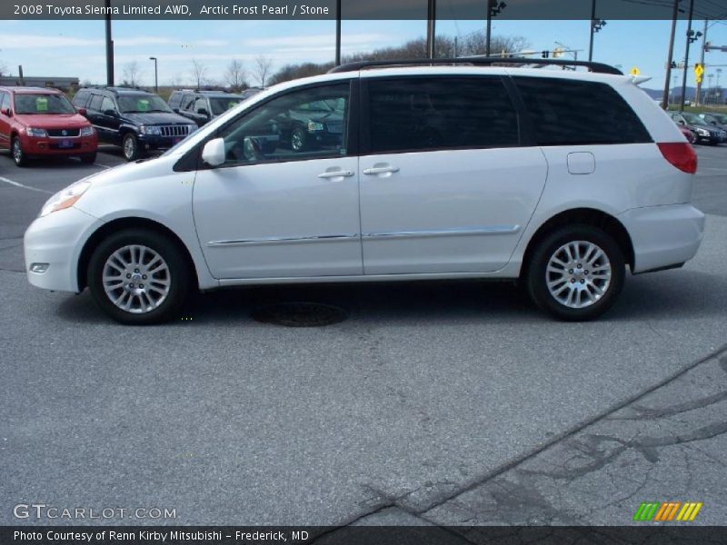 Arctic Frost Pearl / Stone 2008 Toyota Sienna Limited AWD