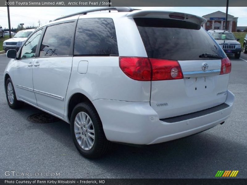 Arctic Frost Pearl / Stone 2008 Toyota Sienna Limited AWD