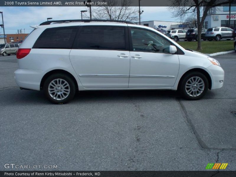 Arctic Frost Pearl / Stone 2008 Toyota Sienna Limited AWD