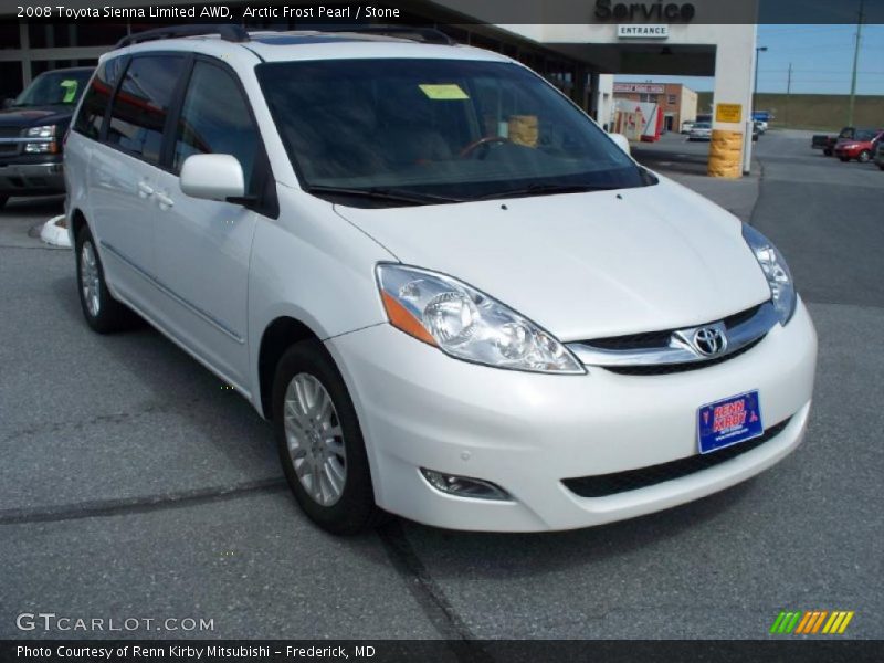 Arctic Frost Pearl / Stone 2008 Toyota Sienna Limited AWD
