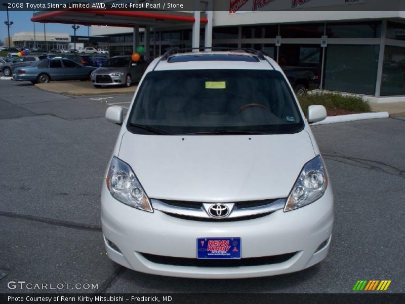 Arctic Frost Pearl / Stone 2008 Toyota Sienna Limited AWD