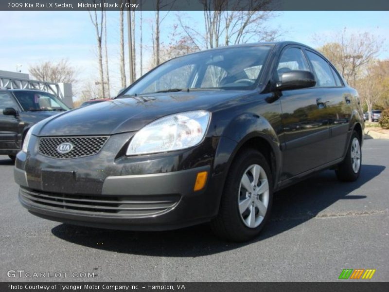 Midnight Black / Gray 2009 Kia Rio LX Sedan